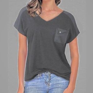 NWT Moosungeek Raglan V Neck Casual Top